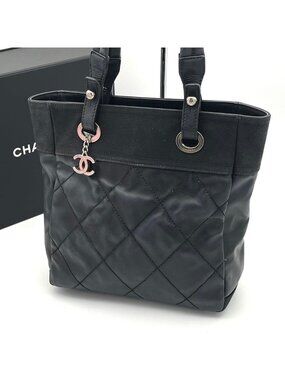 Chanel Paris Biarritz PM Tote Black